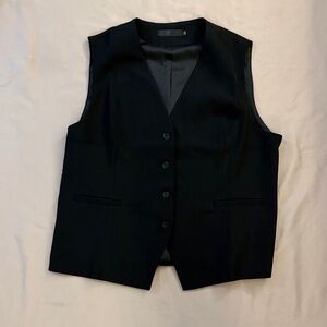 NWOT Black Tailored Suit Vest – Classic Button-Front Waistcoat 2XL